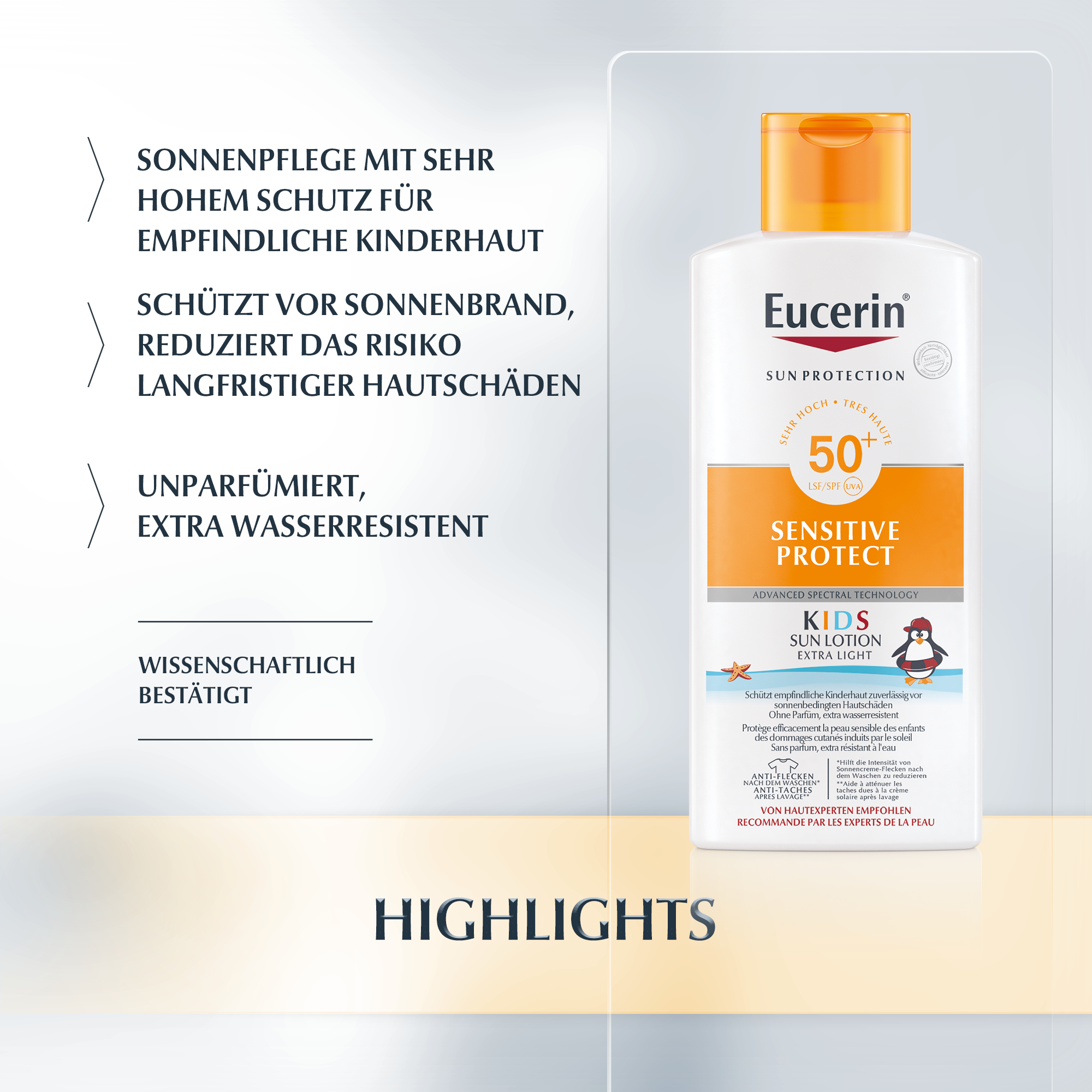 Kinder und Baby Sonnencreme LSF 50+ (400ml) SUN Eucerin